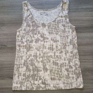 Eddie Bauer Tank Top - Women's XL - Tie Dye, Stretch, Ribbed, Neutral - EUC!
